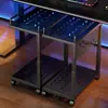 Suporte para Gabinete de Computador de Mesa Base Móvel Bandeja Base Riser para Escritório Sob a Mesa Dissipação de Calor Rack de Armazenamento