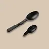 Cuchara Plegable Desechable Empaquetada Individualmente Espesada Postre Para Llevar Comercial Transparente Blanca Cuchara Plegable Cuchara para Porridge de Ocho Tesoros