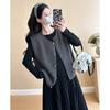 Jq Jingqi Ropa de Maternidad 2026 Nuevo Vestido Conjunto de Dos Piezas para Mujeres Petites, Atuendo de Embarazo de Alta Gama, Conjunto de Otoño