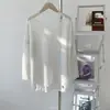 Ropa Fina de Baile, Cubre-traje Fino de Punto Transparente para Mujer, Morado Claro, Cuello Redondo Amplio, Color Sólido, Ropa de Práctica Moderna para Protección Solar