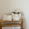 Primavera 2026 Nuevo Estilo Coreano Bolso Simple Plegado Fresco Bolso Cubo Piel de Cera Aceitosa Bolso Cruzado para Viajes Diarios para Mujer