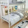 Juego de ropa de cama de tres piezas para dormitorio estudiantil, 100% algodón Clase A, estilo sábana bajera, sábana 100% algodón 90x190 para litera y funda de edredón