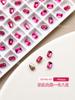 Diamante de Unha Cor Vermelho Rosa Gelo Flash Borboleta Ponto de Amor Diamante em Forma Pontiaguda Acessórios de Nail Art DIY de Luxo Leve Diamante de Cristal