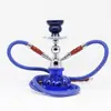 Barra de Hookah Árabe Popular Exclusiva Transfronteriza Hookah de Vidrio de Tubo Simple y Doble Set Completo de Shisha