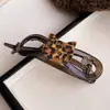 Presilha Twist de Gato com Estampa de Leopardo Fofa e Adorável para Mulheres, Design Único com Toque de Luxo, Presilha Reta para a Parte de Trás da Cabeça para Penteados