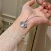 Colgante de calabaza de jade con espuma de agua helada natural, con pequeñas explosiones de batata dulce, como cerradura, collar de plata S925 con sensación de frío, joyería