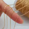 Direto da fábrica corrente O de aço titânio corrente de cruzamento plana de aço inoxidável corrente de cruzamento vertical moda joias DIY corrente plana