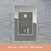 Tomada de Parede 3 Posições Cinza Vidro Tipo 118 Padrão Brasileiro 20A com Porta USB + Tipo C Painel Embutido