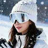 Gafas de Esquí de Invierno para Hombres y Mujeres Se Pueden Usar con Gafas de Prescripción, Gafas de Nieve de Marco Grande con Correa, Gafas a Prueba de Viento para Ciclismo al Aire Libre y Montañismo