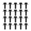 Adequado para Para-lamas de Carro, Para-barros, Para-choques, Parafusos Auto-atarraxantes, Porcas Novas de Motor, Parafusos, Porcas M6*15
