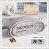TACO Estojo Transparente de Camada Dupla Alto Valor de Cor Grande Capacidade Estudante Estojo de Papelaria de Camada Dupla Estojo para Lápis Caixa de Material Escolar para Aluno do Ensino Médio