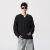Camisa Original Masculina Tamanho Plus Manga Longa Gola Alta Quatro Estações Versátil Camisa de Alta Qualidade Bonita Solta Clássica Artística Estilo Nacional