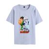 2023 nuevo cazador de tiempo completo secundario de dibujos animados de impresión digital para hombres y mujeres, blusa informal suelta de manga corta de verano