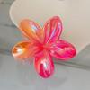 Horquilla de frangipani de doble degradado transfronteriza de Amazon para Europa y Estados Unidos para mujer, horquilla mediana tipo pinza de tiburón, accesorios para el cabello al por mayor