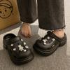 Sandálias Femininas Verão Outwear Hole Shoes Moda 2024 New Ins Trendy Thick Sole Internet Famosos chinelos respiráveis de alta qualidade