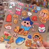 Crayon Shin-chan lindo dibujo animado impermeable de alto valor botella de agua pegatinas 3D en relieve para diario DIY y decoración de teléfono