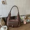 Bolsa de Dumpling Retro Fosca Transfronteiriça Feminina Grande Capacidade Nova Outono e Inverno 2025 Bolsa de Ombro Único Transversal Mochila Multifuncional