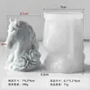 Jiahuimei Vela Aromaterápica de Cavalo Molde de Silicone DIY Cabeça de Cavalo Coluna Romana Vela Gesso Ornamento Molde