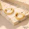 Aretes Niche Avanzados Geométricos Semicirculares con Hebilla para la Oreja Explosivos Simples Estilo Metal Lujo Ligero Diseño Versátil