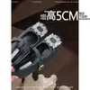 Design Moderno com Salto Grosso e Aumento Oculto de Altura, Sapatos de Salto Quadrado de Bico Quadrado, Novos Sapatos Mary Jane de Lã com Fivela Quadrada para Outono/Inverno 2025, Solado Macio