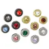 26 Modelos Nuevos de Botones Metálicos Exquisitos y Compactos con Diamantes, Botones Decorativos Redondos Pequeños de 10 mm Cosidos a Mano, Stock Listo Transfronterizo