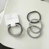 Elásticos de Cabelo Grossos de Alta Elasticidade Cinza Gradiente Estilo Ins 3 Elásticos para Prender o Cabelo Faixas de Cabeça Versáteis Argolas de Couro para Barracas