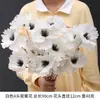 Flores artificiales blancas para decoración de escenas de boda, decoración del hogar, ramos artificiales, rosas, hortensias, gypsophila, venta al por mayor de flores artificiales