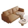 Sofá pequeño para sala de estar de apartamento Moderno Simple Habitación de alquiler Apartamento Fila recta Largo Arte en cuero Oficina Área de descanso Recepción