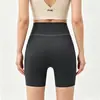 Calças de Yoga de Comprimento Três Quartos Sem Marcas Embaraçosas Cintura Alta Levanta Bumbum Pêssego Roupa Externa Ciclismo Fitness Corrida Bolso Shorts Esportivos Feminino