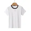 Camiseta de Manga Corta de Lyocell para Mujer de Verano, Cuello Versátil de Bloques de Color, Estilo Coreano Holgada de Alta Elasticidad Cuello Redondo Camiseta de Tencel para Mujer Venta al por Mayor