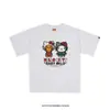Camiseta de manga corta Bape estilo coreano transfronteriza, nueva co-marca Sanrio, caricatura linda, corte holgado, al por mayor