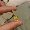 Novo Colar de Corda Trançada Marrom "Pá de Ouro" Estilo Chinês, Estilo Étnico, Corrente de Suéter Longa Personalizada Única e Deslumbrante