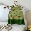 Vestido de Verano para Niña Moda Bebé Niños Elegante Moderno Marca Exportación Ins Estéreo Sandía Vestido Chaleco de Princesa