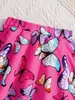 Comércio Exterior Roupas Infantis Conjunto de Verão para Meninas Doce Blusa Rendada + Colete de Alça Borboleta + Saia Conjunto de Três Peças