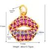 N28 Accesorios para Joyería DIY Collar con Microincrustaciones Hueso de la Fortuna Labios Rojos Ángel Flecha de Cupido Colgante Pequeño