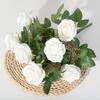 Buquê de Rosas Simuladas de 9 Cabeças, Buquê de Rosas para Decoração de Casamento e Casa, Flor Falsa, Flor Artificial Atacado Pequena Paris