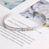 Pulsera abierta de acero titanio al por mayor de fábrica pulsera de acero inoxidable en forma de C pulsera con letras de LOGO joyería transfronteriza europea y americana