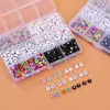 4*7mm Contas Digitais Acrílico Redondas Soltas Pulseira de Amizade com Contas Digitais Feita à Mão Acessórios de Joias DIY
