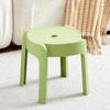 Taburete de Plástico A6L Engrosado Hogareño Moderno Simple Molino de Viento Redondo Apilable Mesa de Comedor Silla Taburete de Goma Apilable Alto