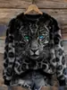 Nueva sudadera de franela con cuello redondo para mujer, impresión digital 3D de Amazon, sitio web independiente transfronterizo, personalizable para otoño e invierno