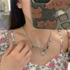 Collar de amor con cuentas de colores para niña estilo coreano diseño nicho ins de alta gama que combina con todo estilo frío cadena clavicular femenina
