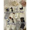 Nuevos calcetines de otoño e invierno para mujer con estampado de gato de dibujos animados, estilo coreano, con diseños de gatitos y letras, calcetines lindos estilo japonés para niñas jóvenes, calcetines Lolita