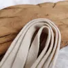 Fabricantes suministran cuerda plana de algodón blanco cremoso cuerda para la cintura cinturón trenzado de doble capa cuerda para la cintura de ropa cuerda para sombrero venta al por mayor