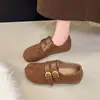 Sapatos Mary Jane 2026 para mulheres, sapatos mule, sapatos versáteis de outono com bico dividido, novo estilo retrô com fivela elegante e aumento interno de altura