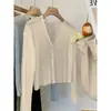Cárdigan de Punto de Seda de Hielo Delgado y Largo de Manga Larga para Mujer, Ropa Exterior de Primavera, Chal con Protección Solar, Top para Cubrirse del Aire Acondicionado