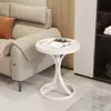 Mesa de Centro de Sala de Estar de Lujo Ligero, Mesita de Noche Simple, Mesa Lateral para Sofá, Mesa de Centro Pequeña Móvil, Mesa Redonda Pequeña para Balcón