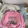 Sudadera de terciopelo de invierno para niños, nueva, de dibujos animados para niños, cuello redondo, terciopelo fino, prenda interior, top de terciopelo de invierno