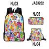 Periférico de Juego Bloques de Construcción Digitales Numberblocks Mochila Escolar Bolso de Hombro Estuche para Lápices Mochila Set de Tres Piezas