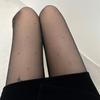 Primavera e Verão Seda Preta Cebolas Brilhantes Bolinhas Prateadas Jacquard Seda Sexy Desejo Puro Meia-calça Emagrecedora Ultrafina Mulheres