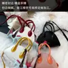 Nova Bolsa de Couro Costurada no Centro com Borda Oleada Bolsa de Mão de Couro Pu com Alça de Bolsa de Couro Genuíno Acessórios